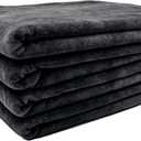 BY LORA Terry Cotton Bath Towels, Charcoal, Set of 4