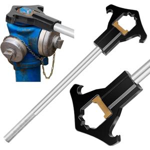 Gisafai Fire Hydrant Wrench Double Head Adjustable Heavy Duty Hydrant Wrench 19-1/2" Length Designed to Fit 3/4" - 6" Rocker Lug or Pin Lug Couplings for Loosening Caps Opening Valves