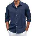 COOFANDY Men's Regular Fit Long Sleeve Oxford Shirt, Size S
