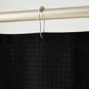 H HALSTON Black Shower Curtain Modern Neutral Bathroom Curtain, Water-Repellent Fabric, Machine Washable, 72x72 Inches, Elegant Spa-Inspired Design, Minimalist Home Decor