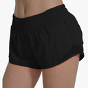 Athletic Running Shorts for Women with Zipper Pocket Soft Gym Workout Shorts with Mesh Liner Qucky Dry Size L