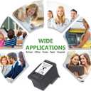 Ink 63 XL 63XL Black for HP 63 HP63 Ink Cartridges for HP Printers for Envy 4520 4512 4516 Officejet 5260 5252 3830 3833 4655 5255 Deskjet 1112 2130 3630 3634 Printer (Black, 2-Pack)