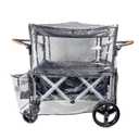 Big Size Rain Cover for Stroller, Mosquito Net for Trolley Cart, 2in1 Big Cover with Window for Picnic Camping Wagon Stroller Waterproof Windproof Accessories (Cart Not Included)