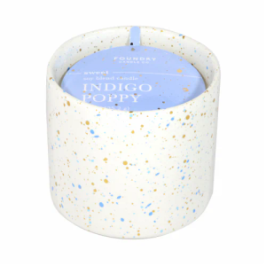 Foundry Indigo Poppy Candle, 15 oz