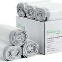 TYPLASTICS FleTex Tall Kitchen 13 Gallon Drawstring Trash Bags, 300 Bags, 24in x 27in, Unscented, White, Wholesale Pack (Heavy Duty, 300 Count)