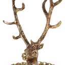 NIIKY HOME Vintage Jewelry Dish Tray, Small Deer Ring Holder, Gold Jewelry Tray, Trinket Dish Vanity Tray for Dresser Christmas Birthday Wedding Gifts