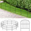 OUSHENG Small Decorative Garden Fence, 10ft (L) x 16.5in (H) Fencing, Rustproof Metal Wire Panel Border Animal Barrier for Dog, Flower Plant Edging for Yard Backyard Outdoor, Arched