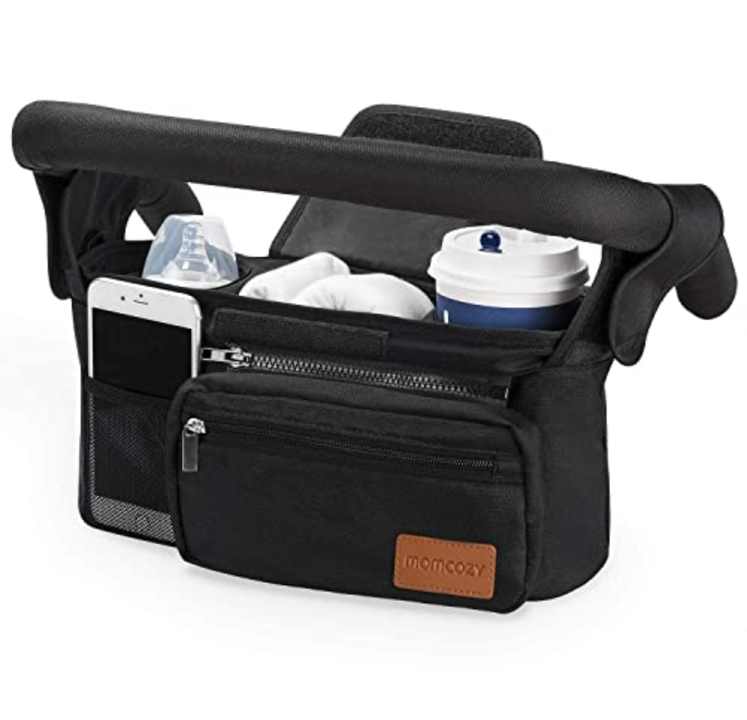 Momcozy Universal Stroller Organizer with Insulated Cup Holder Detachable Phone Bag & Shoulder Strap, Fits for Stroller like Uppababy, Baby Jogger, Britax, BOB, Umbrella and Pet Stroller Momcozy Universal Stroller Organizer with Insulated Cup Holder Detachable Phone Bag & Shoulder Strap, Fits for Stroller like Uppababy, Baby Jogger, Britax, BOB, Umbrella and Pet Stroller