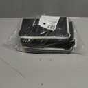 3 Pack Storage Bin with Lid Storage Boxes with PU Leather Handles PP Plastic Board Decorative Foldable Lidded Cotton Linen Fabric Home Cubes Baskets Closet Organizer Container - Black, Small Size