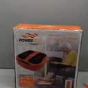 Power Legs Electric Foot Massager Machine with Remote Control, Adjustable Speed, Vibration - Calf Massager - Feet Massager for Neuropathy Pain Relief, Plantar Fasciitis, Leg Blood Circulation (Orange)