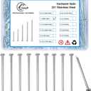 800pcs Galvanized Steel Hardware Nails with Storage Box, 1 Inch Flat Head Nails for Hanging Pictures and Woodworking, Picture Hanging Nails, Small Nails, Wall Nails, Wood Nails, Finishing Nails