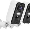 Wireless Cameras for Home Security Outdoor, 2K Color Night Vision Battery Powered WiFi Camera Spotlight/Siren Motion Detection 2-Way Talk Waterproof Cloud Storage Outdoor Security Camera Wireless 2PCS (2 Pack Cam, White)