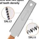 3 x Japanese Pull Saw, Hand Saw With Double Edges of 11/17 TPI, SK5 Flexible Blade Flush Cut Saw for Wood Cutting