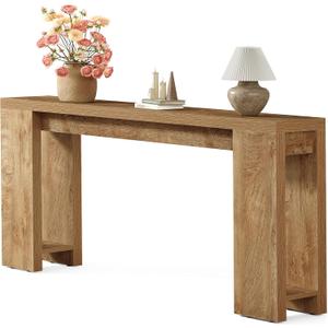 LITTLE TREE 70.9-Inch Console Table for Entryway, Hallway, and Living Room, 11.8" D x 70.9" W x 33.5" H