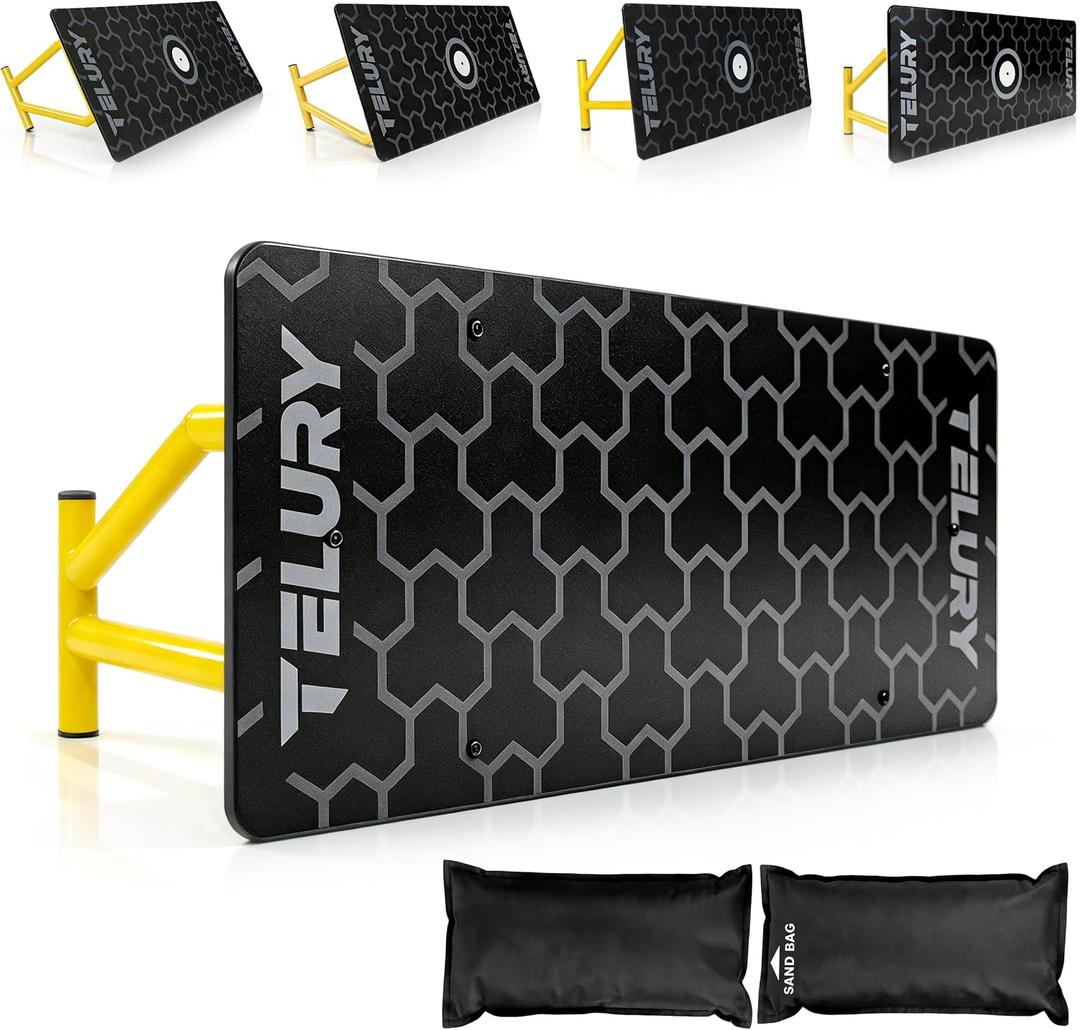 4-Angle Soccer Rebounder Board, Portable Soccer Rebound Wall for Passing, First Touch & Shooting Training, Heavy Duty HDPE Kick Back Trainer