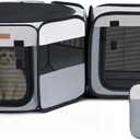 Lekereise Portable Cat Playpen, 61" × 19" Cat Playpen, 2-in-1 Dog Playpen Indoor Outdoor for Cats, Puppies and Small Pets, Independently Usable, with a Carry Bag