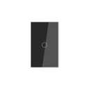 1000W Touch Light Switch No WiFi,4.65 × 2.83 × 1.34 Inches,No Neutral Wire Required,Non-Dimmable Tempered Glass Wall Switch,110–220V AC,Black 1 Button