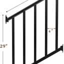 3Ft W x 36in H Stair Deck Railing Kit, Textured Black AAMA2604 Powder Coat, IBC Certified Guard Rail for Deck Porch Balcony Patio Outdoor