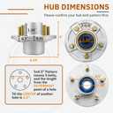 Pre-Greased 5 on 4.5'' Hub & #84 Spindle Kits for 3500lbs Trailer
