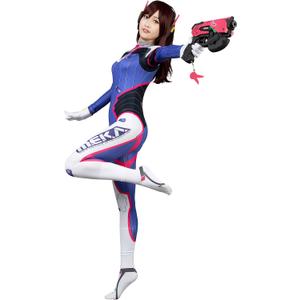 CosFantasy Women's Game Cosplay Costume Jumpsuit Game Bodysuit for Halloween (Medium, Multicolor)