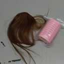 BOGSEA Clip in Bangs 100% Human Hair Bangs with Temples Bangs Hairpieces for Women Clip in Fake Bangs for Daily Wear (Light Brown, Wispy Bangs)