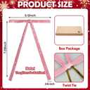 2 x 24 PCS Velvet Bows Christmas Ornaments Decorations, Sparkly Glittery Pink Velvet Bows Ornaments for Christmas Tree, Unique Elegant Xmas Home Holiday Decor for Tree Mantle Wreath Gift Wrap