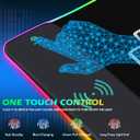 ToLuLu RGB Wireless Charging Gaming Mouse Pad, 7.5/10/15W 10 Light Modes LED Mouse Pad Computer Keyboard Mat Mousepad, 800x300x4MM Extended Large Big Desk Pad Desk Mat, Game Console Buttons Black