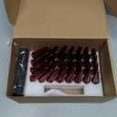 1/2"-20 Red Wheel Spike Lug Nuts, 32 PCS Lug Nut Accessories with 1 Socket Key, Thread Spiked 4.4" Long Closed End Nuts Compatible with Wrangler Cherokee Explorer