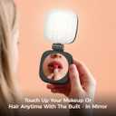 Magnetic Selfie Light for iPhone, 5 Color Extendable Phone Light with Mirror,360 Folding LED Fill Light for TikTok/Photo/Video/Makeup, Compatible with iPhone16/15/14/13/12 Series