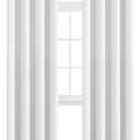 H.VERSAILTEX White Curtains for Bedroom Pure White Curtain 96 inches Long for Christmas Thermal Insulated Window Treatment Panel/Drape for Living Room, White, One Panel, Grommet Top, 52" W x 96" L