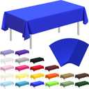 20 Pack Disposable Plastic Tablecloth Rectangle, 54 X 108 Inch Premium Plastic Table Cover for Parties, Picnic, Camping, Birthday, Weeding (Blue, 54" X 108" Rectangle)
