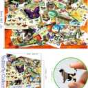 Butterfly Garden 500 Piece Jigsaw Puzzle for Adults Vintage Postcards Design Challenging Colorful Flower Unique Jigsaw Puzzles Ideal for Family Game Nights & Home Decor, 23x15