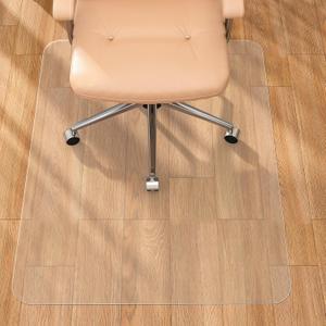 Tonaus Chair Mat for Hard Floor Office Chair Mat Desks Mats Large 48"36" (3'x4'), Transparent Clear PVC Floor Protector for Home Office Study Wooden Floors