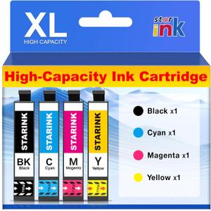 Starink Remanufactured Replacement for 232XL Ink Cartridges Combo Pack Latest Upgrade Replacement for 232 Ink Cartridges for XP-4200 WF-2930 WF-2950 XP-4205 Printer (Black/Cyan/Magenta/Yellow, 4 Pack
