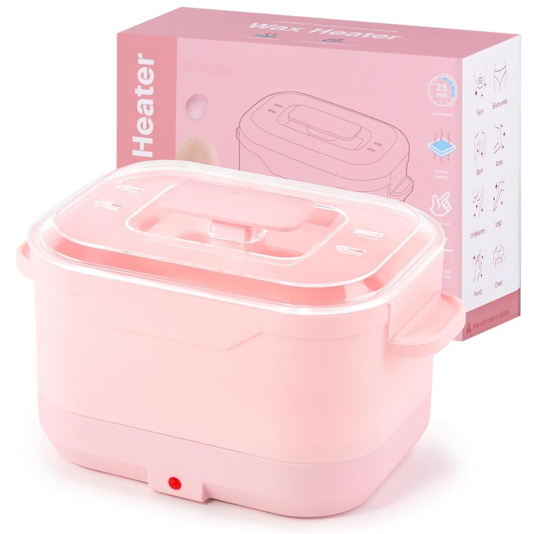 Silicone Wax Warmer for Hair Removal, Foldable Waxing Heater Machine for Melting Hard Soft Wax Beads, 18.6oz Electric Waxing Kit Silicone Wax Pot - Beginner Friendly, Fast Heating, Easy to Clean