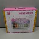 Kids Piano Musical Toys - 5 in 1 Wooden Music Instruments Montessori Toys for Baby Toddler, Sensory Toys with Drum Xylophone, Preschool Educational Toys, Birthday Gifts for Girls Boys Pink