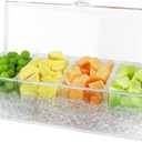 Estilo 4 Section Condiment on Ice, Clear (1-(Pack))