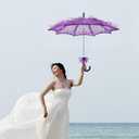 Fdit Bridal Lace Cotton Umbrella Parasol Costume for Wedding Parties Dancing Photography Prop (Purple)