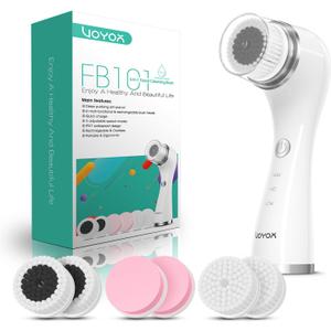VOYOR Facial Cleansing Brush Electric for Deep Skin Cleansing Face Scrubber Rechargeable for Exfoliating and Removing Blackhead Spin Face Brush for Massaging, Remove Makeup Facial Brush FB101