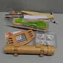 Alas Complete 20 Piece Sushi Making Set - Kit for Beginners & Pros with Knife, 2 Mats, Rice Bazooka and Dipping Plate (Brown)