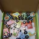 11 Pcs Magnetic Train Set Montessori Toys for 1 2 3 Years Old Toddlers Boys Girls, Wooden Animals Preschool Learning Easter Basket Stuffers Sensory Toys Birthday Gifts Ages 1-3, 2-4