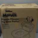 Bright Starts Disney Junior Minnie Mouse My Size Potty Training Toilet, Toddler Potty Chair with Flushing & Cheering Sounds, Removable Seat with Splash Guard & Handles, Ages 18+ Months, Up to 50 lbs