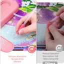 Electric Diamond Art Painting Pen, Epainter Vacuum Diamond Painting Pen Accessories, Wax-Free Precision Adsorption, Strong Suction for 2.5D/5D/AB Drills, Ergonomic Design Adult/Kid Friendly (Pink)