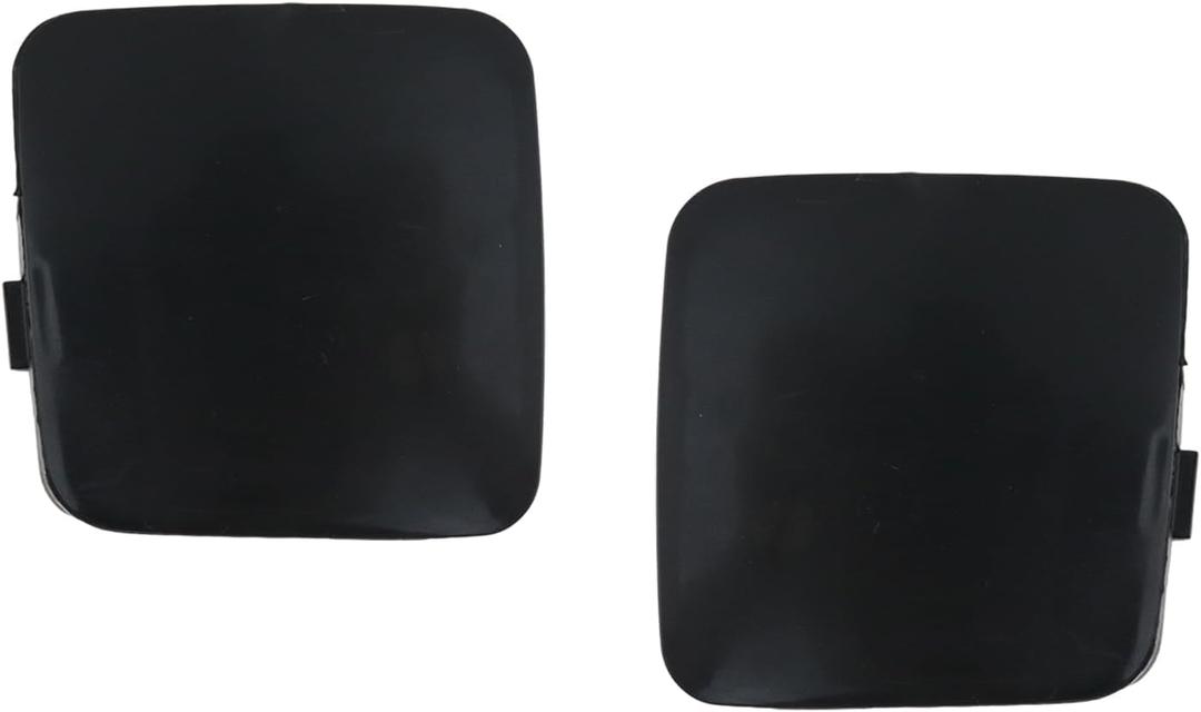 1 Pair Car Trailer Hook, Front Tow Hook Covers, Bumper Plastic Hook Right Left Eye Cap Cover for Toyota RAV4 2009-2012, Black Unpainted