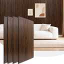 NeatiEase 4Pcs Acoustic Wood Panels for Wall, 48"x24" Wood Slat Wall Panel