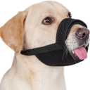 Mayerzon Dog Muzzle with Hook and Loop for Large Medium Small Dogs, Patented Soft Mesh Beagle Labrador Puppy Muzzles for Biting Chewing Grooming, Breathable, Adjustable, Allows Panting Drinking Large