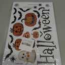 6 Sheet Halloween Window Clings, 11.81x7.87in Glass Window Decoration Stickers with Vintage Ghost Evil Pumpkin Bat for Halloween Party Supplies