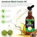 2 x Multipurpose Cold Pressed Natural Jamaican Black Castor Oil with Head Massager, 2.02 Fl Oz for Hair and Skin, Promote Hair Growth