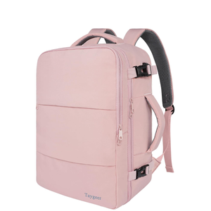 Taygeer Travel Backpack for Women, Carry On Backpack with USB Charging Port & Shoe Pouch, TSA 15.6inch Laptop Mochila Flight Approved, Nurse Bag Casual Daypack for Weekender Business Hiking, Pink