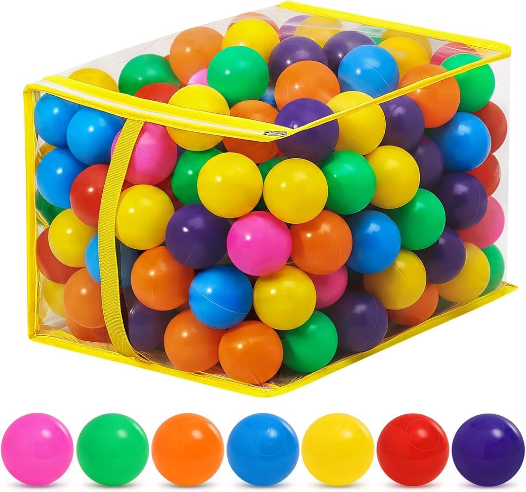 Suncuber Ball Pit Balls for Toddlers: 200 Colorful Non-Toxic Balls – BPA-Free, Phthalate-Free, Crush-Resistant Plastic, 2.2 Inches, Perfect Toy for Boys and Girls, Ideal for Ball Pit Play